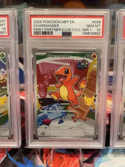 2026 Pokemon First Partner Illustration PSA 10 Sequential Set 01/02/03 RARE!!! - Image 3