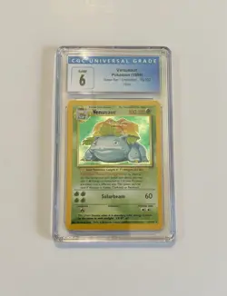 CGC 6 1999 Pokemon TCG Base Set Venusaur 15/102 Unlimited Holo Rare EX/NM - Image 1
