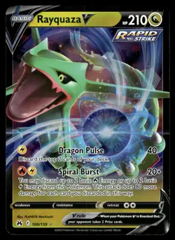 Rayquaza V 100/159 Crown Zenith Pokemon - Image 1