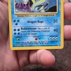 Pokemon TCG Base Set Gyarados 6/102 Holo Rare English 1999 100 HP WOTC - Image 2