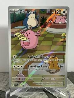 Chansey 187/167 Illustration Rare Twilight Masquerade Pokemon Holo - Image 1