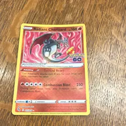 Radiant Charizard 011/078 Pokemon GO Radiant Rare Holo English 2022 - Image 1