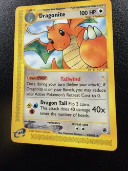Dragonite 43/165 Non Holo Rare Expedition Pokemon TCG NM/LP - Image 4