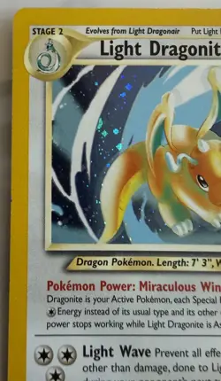 Pokemon TCG Light Dragonite - Neo Destiny 14/105 Holo Unlimited EX/MP SWIRL 🌀 - Image 3