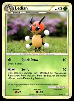 POKEMON LEDIAN HEARTGOLD & SOULSILVER 25/123 R NM/M - Image 1