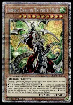 Yu-Gi-Oh TCG #BLVO-EN001 Armed Dragon Thunder LV10 Starlight R,1st Ed. - Image 1