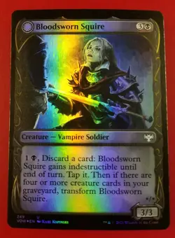 1x Bloodsworn Squire | FOIL Showcase | Innistrad Crimson Vow | MTG Magic Cards - Image 1