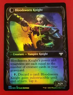 1x Bloodsworn Squire | FOIL Showcase | Innistrad Crimson Vow | MTG Magic Cards - Image 2