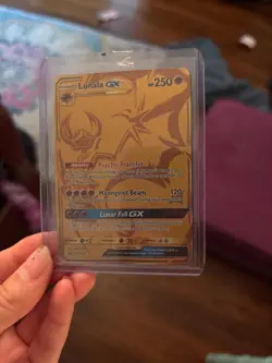 pokemon cards golden rare gx lunala mint condition very good and rare - Image 3