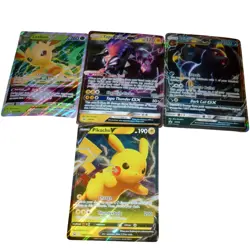 Pokemon TCG Jumbo Oversized Card Lot 4 Promo Umbreon GX Pikachu V Leafeon NM - Image 1