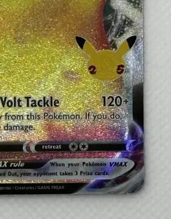 Pokemon TCG Pikachu VMAX Celebrations Black Star Promo Holo SWSH062 NM+ Card - Image 5