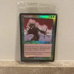 MTG - Sealed THORN ELEMENTAL FOIL 7th Edition Creature 2001 - NM - Image 1