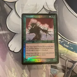 MTG - Sealed THORN ELEMENTAL FOIL 7th Edition Creature 2001 - NM - Image 3