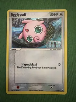 Pokemon Card - Jigglypuff EX Crystal Guardians Stamped #53/100 Reverse Holo 2006 - Image 1