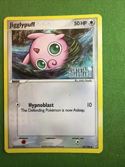 Pokemon Card - Jigglypuff EX Crystal Guardians Stamped #53/100 Reverse Holo 2006 - Image 2