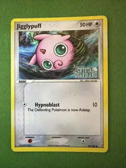 Pokemon Card - Jigglypuff EX Crystal Guardians Stamped #53/100 Reverse Holo 2006 - Image 4
