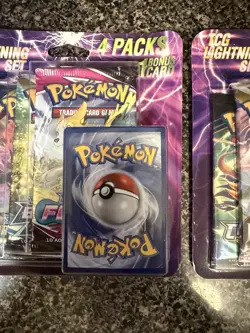 Lot of 2- Pokemon TCG Lightning Set. (8 Booster Packs With 2 Additional Cards) - Image 4
