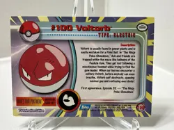 Topps Pokemon #100 Voltorb Regular Electric Ball TV Animation Edition - Image 2