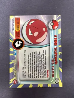Topps Pokemon #100 Voltorb Regular Electric Ball TV Animation Edition - Image 4