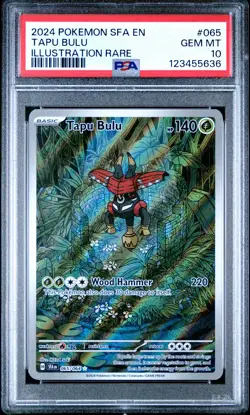 2024 POKEMON SFA EN-SHROUDED FABLE ILLUSTRATION RARE #065 TAPU BULU PSA 10 - Image 1
