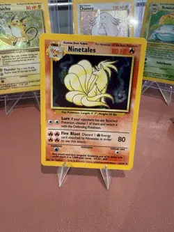Pokemon Ninetales Base Set 12/102 Holo Rare 1999-2000 Stage 1 80 HP EN - Image 1