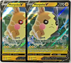 POKEMON 2X MORPEKO V 037/072 SHINING FATES ULTRA RARE HOLO NEAR MINT - Image 1