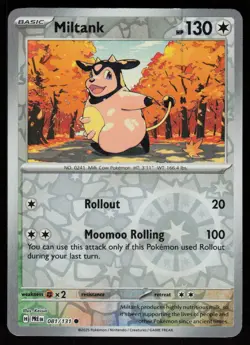 Miltank 081/131 Common Prismatic Evolutions Pokemon Reverse Holo Near Mint - Image 1