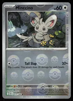 Minccino (Poke Ball Pattern) 075/086 Holo Common Black Bolt Pokemon Near Mint - Image 1