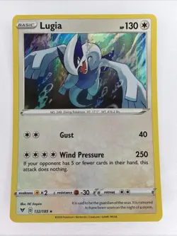 Pokemon TCG Lugia Sword & Shield: Vivid Voltage 132/185 Holo Rare NM/Mint - Image 1