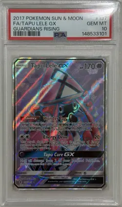 Pokemon Tapu Lele GX Full Art Guardians Rising #137 PSA 10 Gem Mint - Image 1