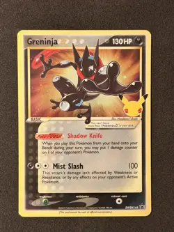 Pokemon Greninja Celebrations Promo Black Star Holo. - Image 1