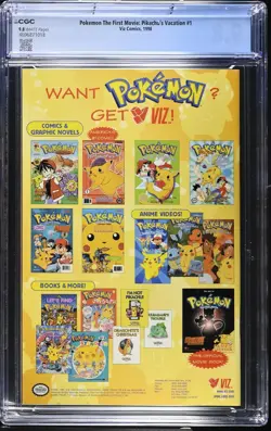 Pokemon The First Movie: Pikachu's Vacation #1 - CGC 9.8 - NM/MT - Newsstand 19 - Image 2