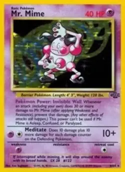 Mr. Mime (6, #06/64) - Unlimited Holofoil OS - Jungle MP Pokemon - Image 1