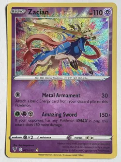 Zacian 082/185 Amazing Rare Vivid Voltage Pokemon Near Mint - Image 1