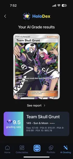 Pokemon TCG Team Skull Grunt Full Art Ultra Rare 149/149 SM Base Set 2017 NM/LP - Image 3
