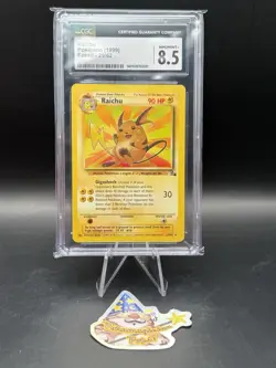 1999 POKEMON FOSSIL UNLIMITED RAICHU 29/62 CGC 8.5 - Image 1