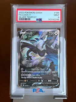 Pokemon Lugia V 186 Silver Tempest PSA 9 - Image 3