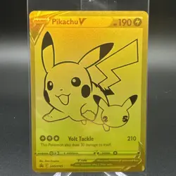 Pikachu V SWSH145 Celebrations Gold Promo Sealed Black Star Pokemon - Image 1