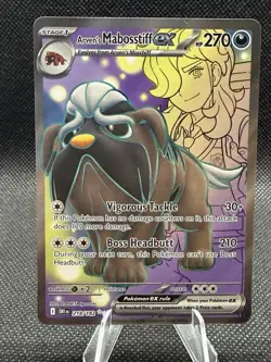 Arven's Mabosstiff ex 218/182 Pokemon Sv10: Destined Rivals Full Art NM - Image 1