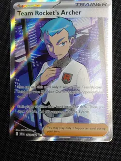 Pokemon TCG-Team Rockets Archer 223/182 Full Art Ultra Rare Destined Rivals NM/M - Image 1