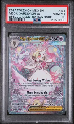 2025 POKEMON MEG EN-MEGA EVOLUTION #178 MEGA GARDEVOIR EX PSA 10 - Image 1