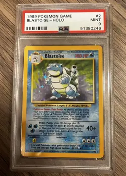 1999 POKEMON BASE SET UNLIMITED #2 BLASTOISE-HOLO PSA 9 - Image 1
