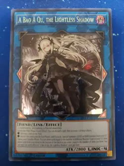 Yugioh A Bao A Qu, the Lightless Shadow SUDA-EN049 Secret Rare 1st Ed - Image 1
