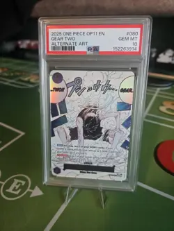 Bandai One Piece CCG Gear Two OP11-080 Alt Art Holo EN PSA 10 2025 - Image 1