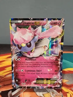 Diancie EX XY43 Black Star Promo Pokemon Card MP - Image 1