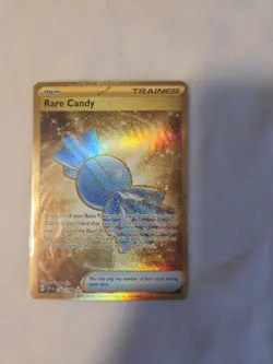 Pokemon TCG Rare Candy Gold Hyper Rare Card 256/198 Scarlet & Violet Base Set - Image 1