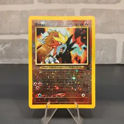 Entei 34 Black Star Reverse Holo Rare Promo Pokemon Card Swirl - Image 1