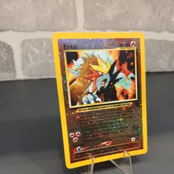Entei 34 Black Star Reverse Holo Rare Promo Pokemon Card Swirl - Image 3
