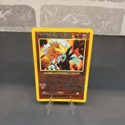 Entei 34 Black Star Reverse Holo Rare Promo Pokemon Card Swirl - Image 4