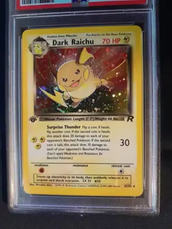 1st Edition Dark Raichu 83/82 - PSA 6 EX-MT - Team Rocket - Holo! - Pokemon Card - Image 4